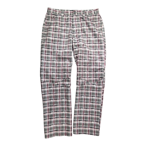Oakley Men's Plaid Golf Pants - Black, Gray, and Pink Size 36x33 - Picture 7 of 10